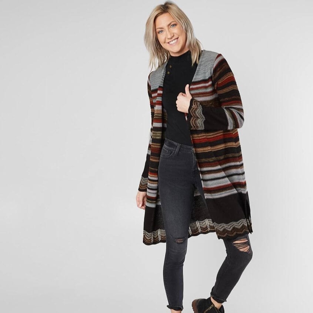 Village Road Striped Cardigan